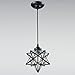 YOBO Lighting Clear Glass Moravian Star Pendant Lights Chandelier, 8 Inch