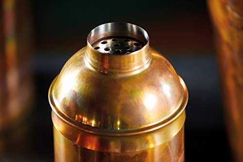 BarCraft, Luxuriöser Cocktail-Shaker, Deluxe-Cocktail-Shaker für die Zubereitung von Mixgetränken in Geschenkbox, 700 ml – Schillernde Kupferartige Oberfläche – Bild 7