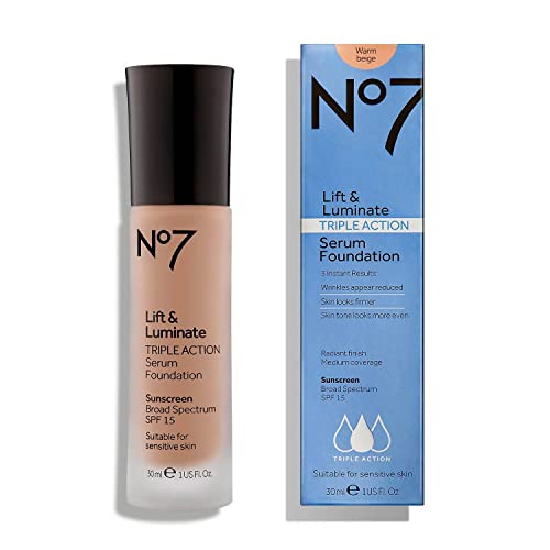 No7 Lift & Luminate TRIPLE ACTION Serum Foundation Warm Beige