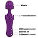 Wand Vibrator Toy with Movable Multi-Speed Head for Women, SHEQU Vibrating Body Massager with 10 Vibration Waterproof Massaging with Two Attachment Stimulator