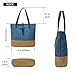 ArcEnCiel Canvas Tote Bag for Women Shoulder Purse Beach Handbags Work School Travel Shopping Pack (Blue)