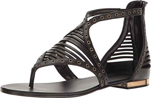 Aldo Women's Xenna Flat Sandal, Black Synthetic, 6.5 B US