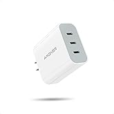 USB C Charger, Amoner 35W iPhone Charger, 3-Port Type C Wall Charger with PD 3.0 Power Delivery Adapter for iPhone 16/16 Pro/15/14/13/12/11/SE/XS, Galaxy, Pixel 4/3 and More