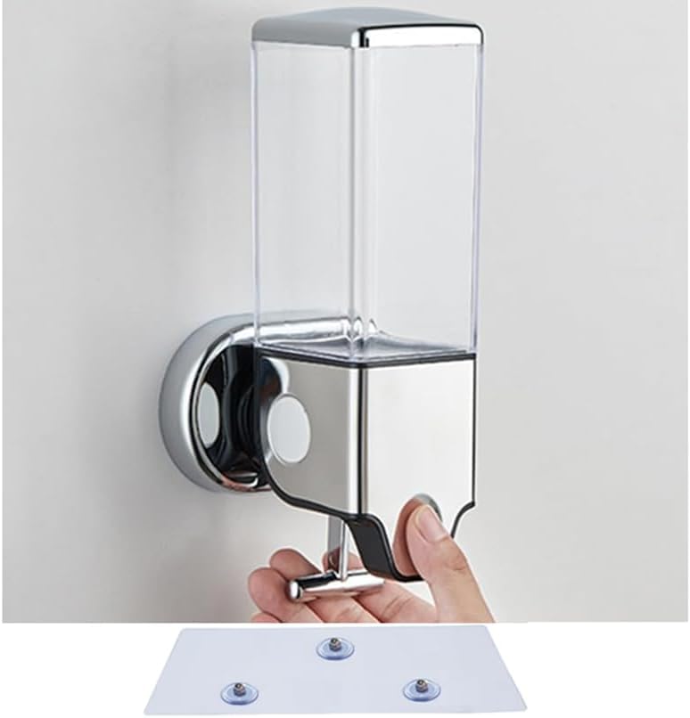 Manual Presshead Wall Mounted Soap Dispenser, Shower and Lotion Dispenser for Home, Bathroom, Kitchen, Hotels, Restaurants (Transparent, 500ml)