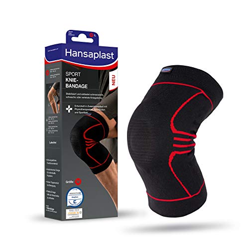 Hansaplast-Sport-Knie-Bandage-Kniebandage-stabilisiert-und-unterstuetzt-das-Gelenk-Bandage-mit-Patella-Einlage-hilft-die-Kniescheibe-zu-entlasten-Groesse-SM
