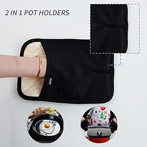 Joyhalo Pot Holders for Kitchen Heat Resistance Hot Pads with Cotton