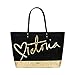 Victoria's Secret Black and Gold Carryall Zippered Tote Bag