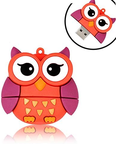 QICAIHU Novelty Big Eyes Owl Shape Design 64GB USB 3.0 Animal Flash Drive Cute Memory Stick Thumb Drive Data Storage Pendrive Cartoon Jump Drive Gift