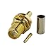 Eightwood 10pcs SMA Female Bulkhead Crimp Connector Gold-Plated for RG316 RG174 Cable
