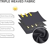 DWCN Dark Grey Blackout Curtains 2 Panels 66x72 Eyelet Thermal Insulated view 4