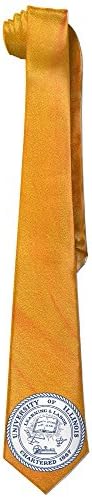 GIGIFashion Men's University Of Illinois Logo Skinny Tie White