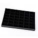 Soaptree Velvet 36 Grid Jewelry Tray Stackable Showcase Display Organizer ,1 Piece (36 Grid Jewelry Tray)