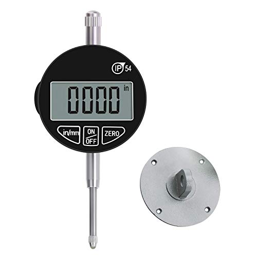 Navigator 1 Inch Digital Dial Indicator,IP54 Specifications, Inch/Metric,Flat/Lug Back