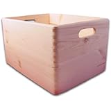 Große Aufbewahrungsbox aus Holz unbehandelt und naturbelassen