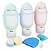 Travel Bottles Sets, ieGeek 9 Pack Travel Toiletry Bottles Silicon Portable for Liquids, Squeezable & Refillable Containers for Cosmetic Body Care, Toothbrush Cup/Cream/Pills Jar In Clear Travel Bag