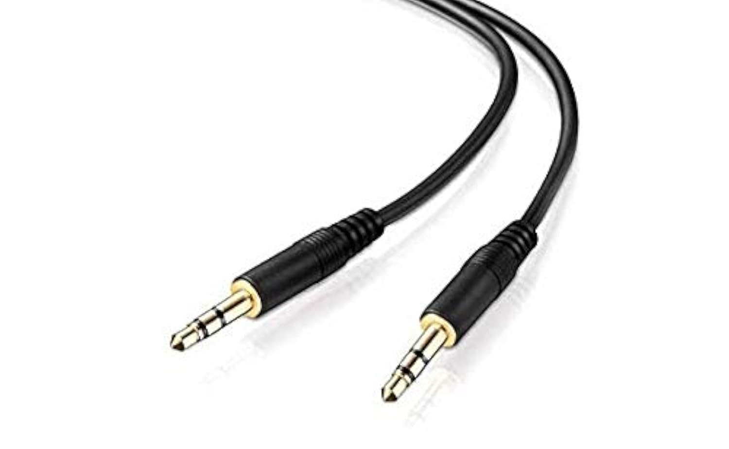 adaptare 10001 Audiokabel 3,5mm Klinkenstecker auf 3,5mm Klinkenstecker, vergoldete Kontakte, ultraslim, 1m, schwarz