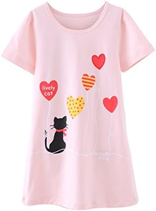 DGAGA Little Girls Cute Cotton Floral Nightgown Sleepwear Pajamas Sleep Dresses