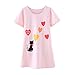 DGAGA Little Girls Cute Cotton Floral Nightgown Sleepwear Pajamas Sleep Dresses Pink 5-6 Years /130cm