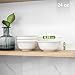 DOWAN 24 oz Porcelain Cereal/Soup Bowl , White - Set of 4