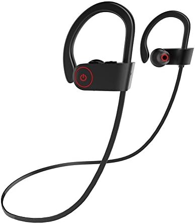 Bluetooth Headphones Wireless Sports Headphones Earphones w/ Mic Waterproof Wireless Earbuds Sport Headphones Stereo Noise Cancelling Headsets Stereo Sound Wireless Earbuds for Gym Running Exercising