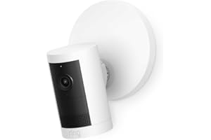 Ring Outdoor Cam Plus, Power over Ethernet (Newest Model) — Wide-Angle 2K Video with Ring Vision, Low-Light Sight for full-color night vision, Mount-anywhere versatility, White