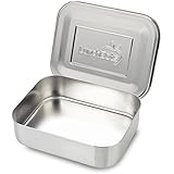 LunchBots Uno Stainless Steel Food Container - Open Design Perfect for Sandwiches, Wraps, Salads or a Small Meal - Eco-Friendly, Dishwasher Safe and BPA-Free - All Stainless