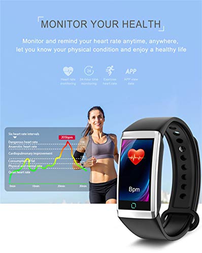 Nesee Fitness Tracker, Fitness Watch Heart Rate Monitor Activity Tracker,Color Screen Dual-Color Bands IP67 Waterproof,with Step Counter Sleep Monitor 14 Sports Tracking for Women Men Kid (Black) - Thumbnail 5