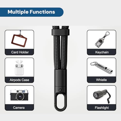2PCS Hand Wrist Strap Lanyard - Adjustable Cell Phone Strap Hand Wrist Strap Lanyard with Tether Tabs for Smartphones for Women and Men, One Size