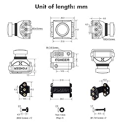 havcybin Foxeer Razer Mini FPV Camera Cam HD 5MP