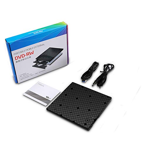 YAHEY External CD Drive USB 3.0 DVD Drive for mac External Disk Drive Player with Touch Control Eject Button Compatible with All Desktop Computers and laptops