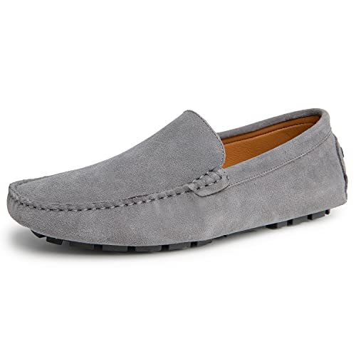 Go Tour Mens Handmade Suede Leather Casual Loafers Shoes