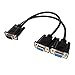 SAYTAY VGA Monitor Y-Splitter Cable,VGA 1 Male to Dual 2 VGA Female Adapter Converter Video Cable for Screen Duplication - 1 Foot (Black)