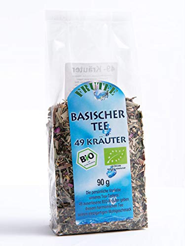 teeverliebt - Basischer Kräutertee Bio 90 g I loser Tee mit 49 erlesenen Bio-Kräutern I Basischer Wohlfühl-Tee mit…
