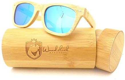 Bamboo Wood Sunglasses - WOODCHUCK Colored Mirror Polarized Lens - Multiple Colorshift Colors