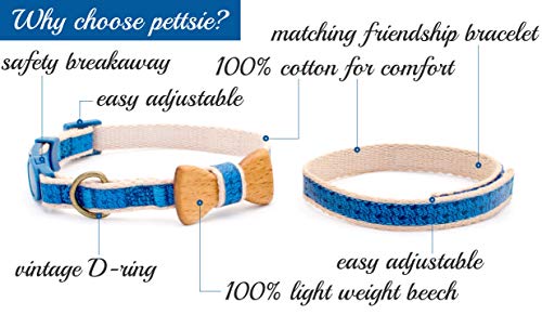 Pettsie Breakaway Cat Collar Bowtie and Friendship Bracelet, Gift Box Included, Durable 100% Cotton, - //medicalbooks.filipinodoctors.org