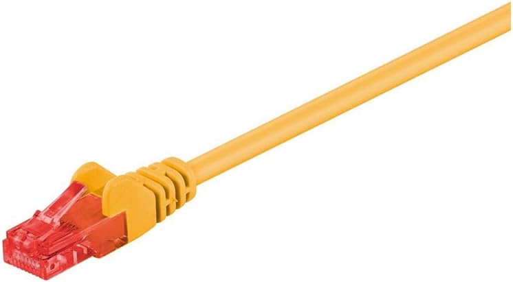 Goobay 95249 CAT 6 Patch Cable, U/UTP, Yellow, 0.25 m Length