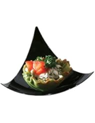 50 Black Plastic Mini Triangle Dessert Plates 50 Shooting Star Mini Appetizer Plates Small Cocktail Party Plates Sushi pie Tasting Plates Sample Plates (50 Black Mini Triangle)