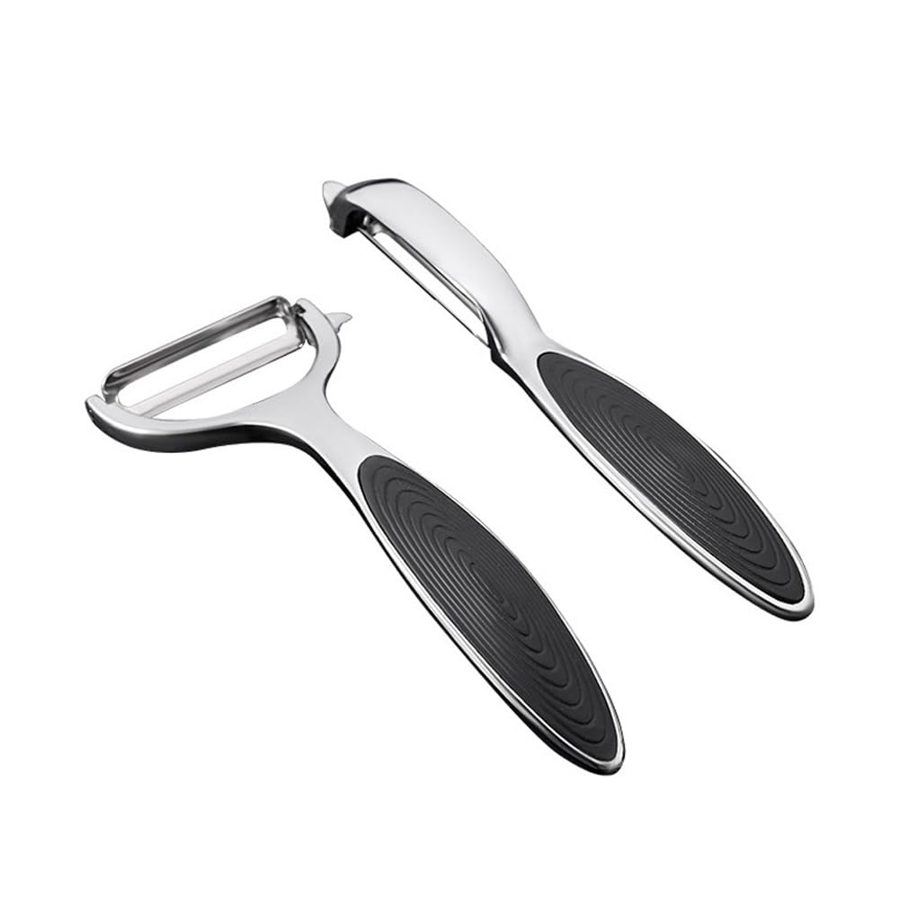 Vegetable Potato Peelers Set,2 PCS Multifunctional Peelers Y-Shaped Swivel Peeler and I Shape zinc Alloy Fruit Peeler Rotatable Apple Peeler for Kitchen Vegetables Fruits
