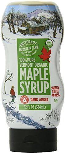 Butternut Mountain Farm 100% Pure Vermont Organic Maple Syrup, 12 Ounce Bottle (Pack of 4)