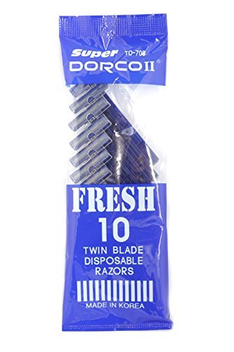 Dorco Td-708 Twin Blade For Women Twin Blade Disposable Razors 10 Pcs