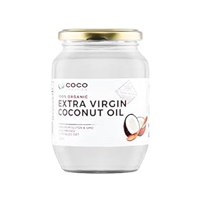 Extra Virgin Organic Coconut Oil 500ml Raw, Unrefined, Great Taste Winner