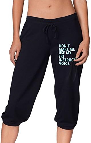 OneWomenHeart Funny Saying Ski Instructor Women's Lightweight Drawstring Exercise French Terry Lounge Pants