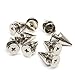 RUBYCA 100 Sets 10MM Silver Color Bullet Cone Spike and Stud Metal Screw Back for DIY Leather-Craft