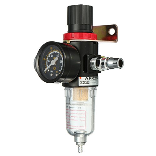 SENREAL 1/4 inch Air Compressor Regulator Pressure Gauge Moisture Filter Device - Thumbnail 3