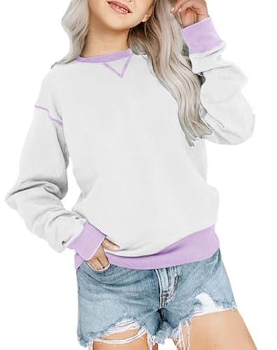Bingerlily Girls Casual Long Sleeve Sweatshirt Crew Neck Cute