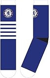 Chelsea F.C.-Stripes-Crew Socks (1 Pair)-Fit Size- 6-13