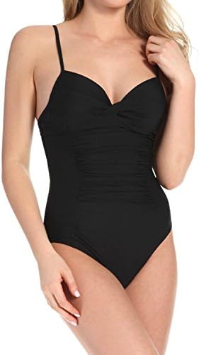 Love Your Assets by Sara Blakely One Piece Bathing Suit (Medium, Jet Black)