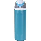 Stainless Steel Insulated Water Bottle, 24 Oz, Double Wall, Modern Design, Blue