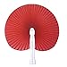 Bestage 20 Pieces Decorative Paper Folding Hand Fans Handheld,Red Round Wedding Foldable Fans Chinese and Japanese Fans Bulk for Bridal Guest Church Party Favors Dancing Birthday DIY