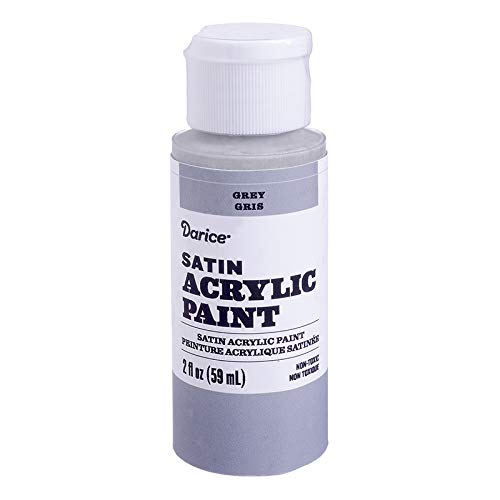 Darice 30062617 Satin Grey, 2 Ounces Acrylic Paint,